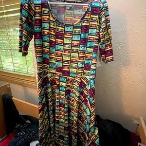 Lularoe  Nicole size XL NWT out of circulation 2017 cassette tape print